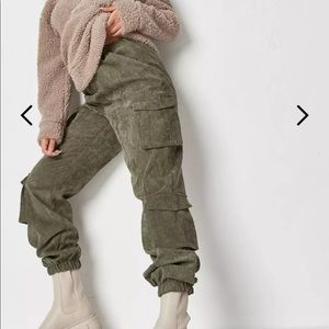 Missguided Khaki Cord Utility Trouser